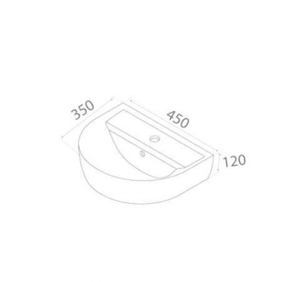 Turkuaz Bella Banyo Lavabo 35x45 cm - 3