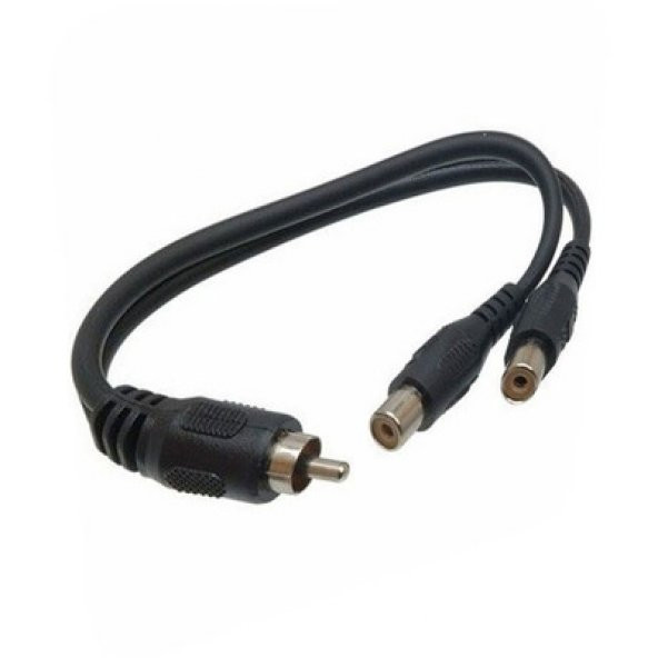 RCA 1 Erkek - 2 Dişi Y Kablo - 20 cm ürün görseli 1