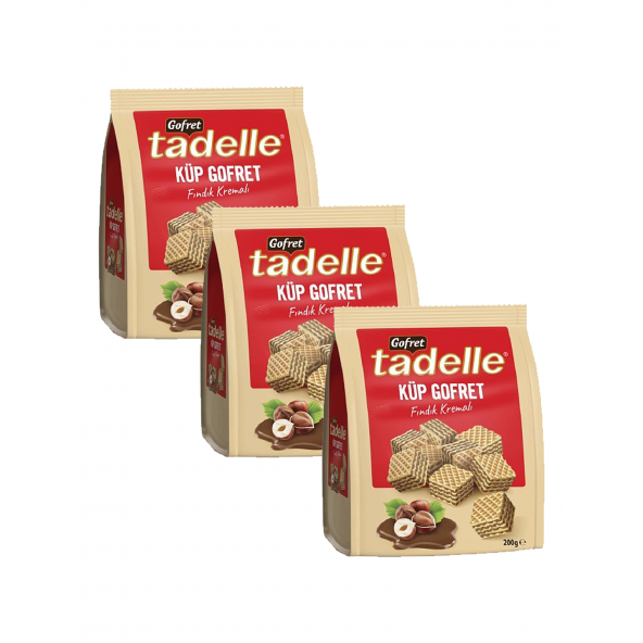 Tadelle Küp Gofret 200 gr Fındık Kremalı x 3 Adet - 1
