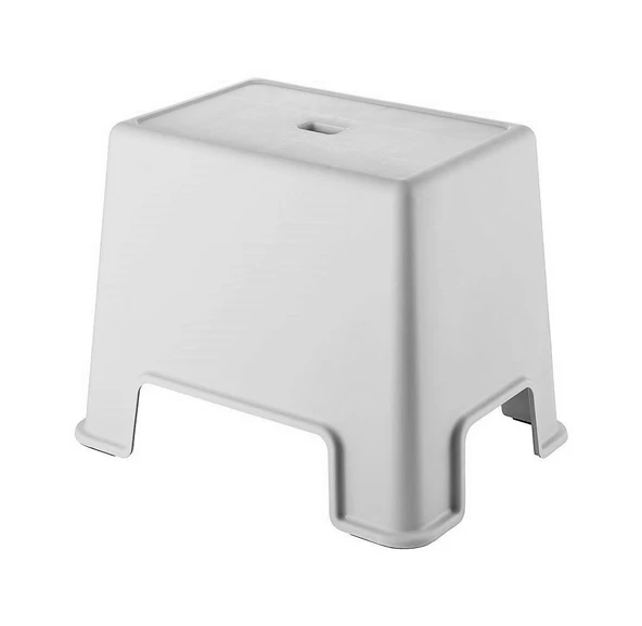 Çelik Ayna Lüx Banyo Taburesi Çok Amaçlı Tabure Açık Gri- 480 - 4