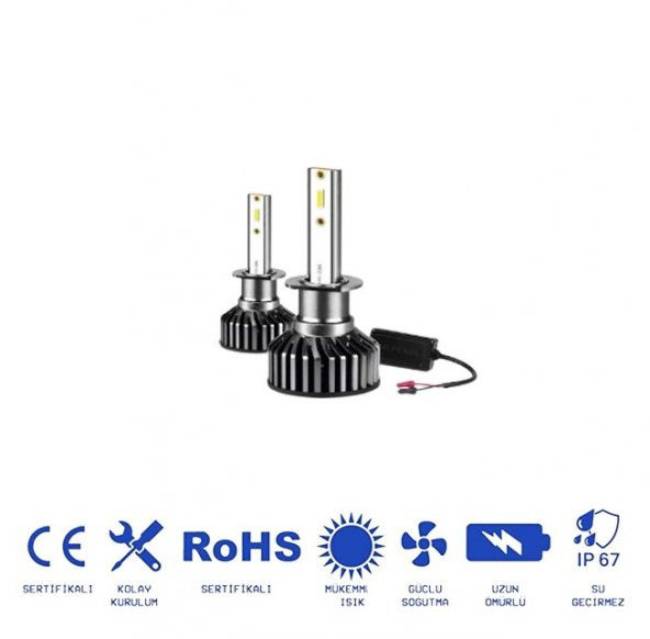 H3 CSP (CREE) LED XENON TAKIMI MİNİ ŞİMŞEK ETKİLİ - 2