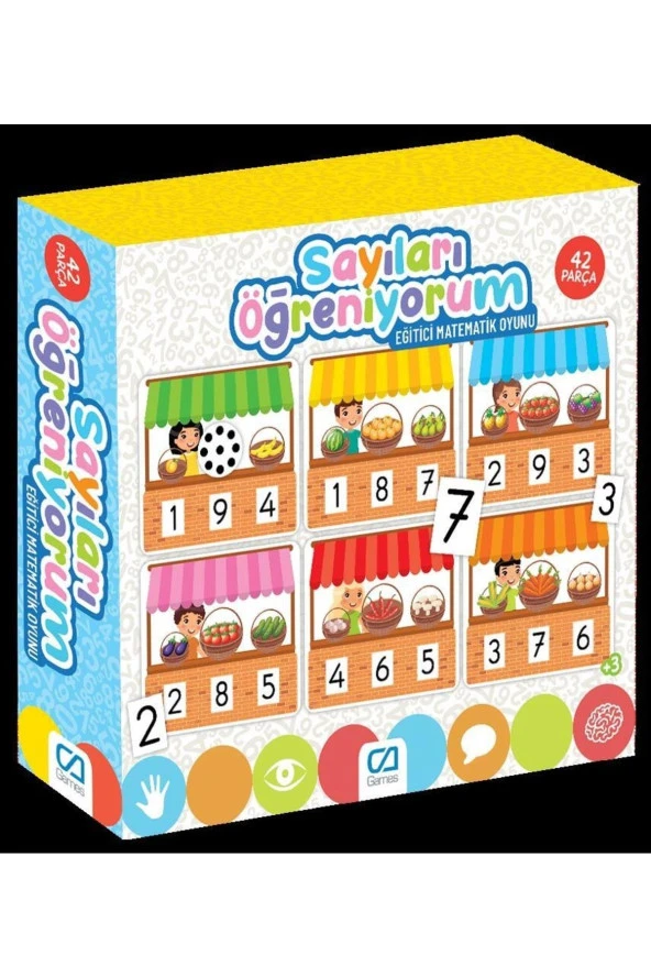 CA Games Eğitici Ve Öğretici Oyunlar Sayıları Öğreniyorum 42 Parça Matematik Oyunu