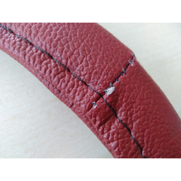 DİREKSİYON KILIFI GEÇMELİ DERİ (KIRMIZI) (AÇIKLAMAYI OKUYUN) TÜM ARAÇLARA UYUMLU - 2