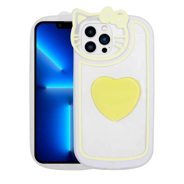 Vendas iPhone 13 Pro Max Kedi Serisi Pop Soketli Kedi Figürlü Şirin Sevimli Tasarım Kılıf - 7