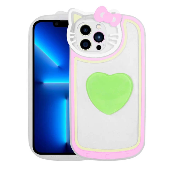 Vendas iPhone 12 Pro Kedi Serisi Pop Soketli Kedi Figürlü Şirin Sevimli Tasarım Kılıf - 6