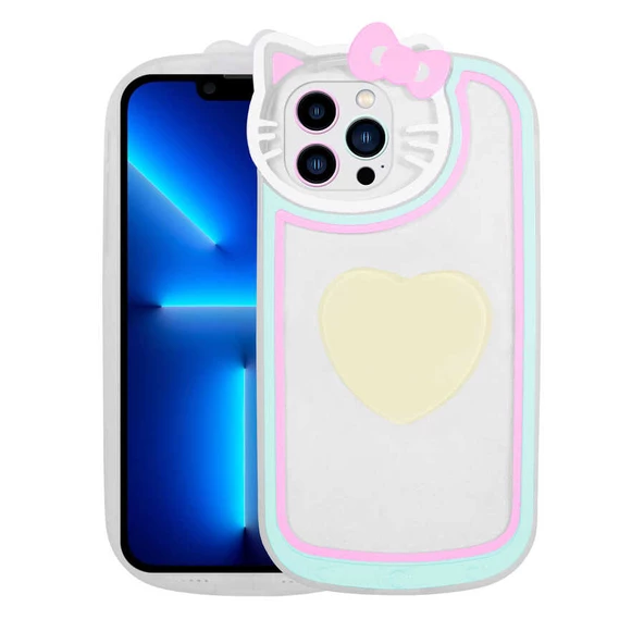 Vendas iPhone 12 Pro Kedi Serisi Pop Soketli Kedi Figürlü Şirin Sevimli Tasarım Kılıf - 3