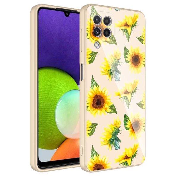 Vendas Samsung M32 Edo Serisi Kamera Korumalı Tarz Desenli Parlak Renkli Lansman Silikon Kılıf
