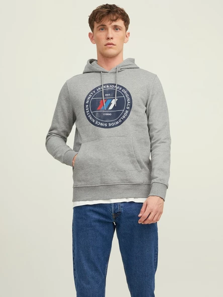 JACK JONES Erkek Kapüşonlu Sweatshirt 12216046