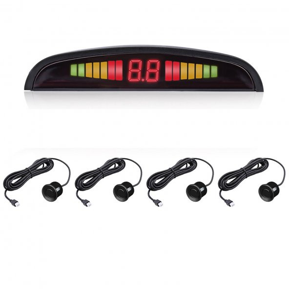 GPR AUTO PARTS TÜRKÇE KONUŞAN PARK SENSÖRÜ LED GÖSTERGELİ SİYAH - 4