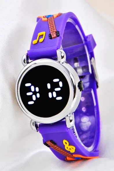 Çocuk Kol Saati Pinkoli Gitar Nota Figürlü (04-09 Yaş) Led Bileklik ST-304152 - 5
