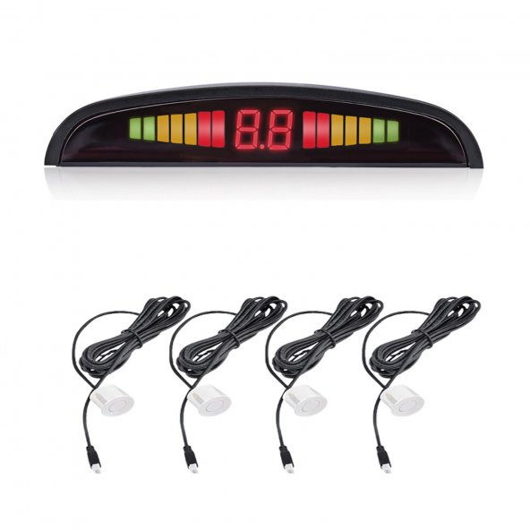 GPR AUTO PARTS TÜRKÇE KONUŞAN PARK SENSÖRÜ LED GÖSTERGELİ BEYAZ SENSÖR - 3