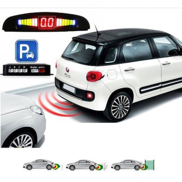 GPR AUTO PARTS TÜRKÇE KONUŞAN PARK SENSÖRÜ LED GÖSTERGELİ BEYAZ SENSÖR - 5