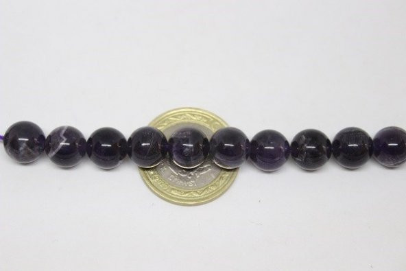 Ametist Taşı Koyu Renk 10mm/2 adet