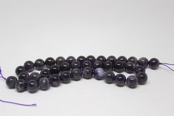 Ametist Taşı Koyu Renk 10mm/2 adet - Resim 5