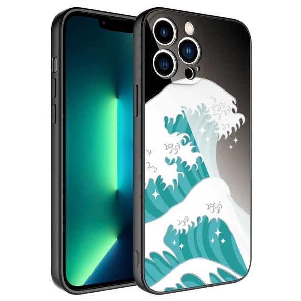 Vendas iPhone 12 Pro Max Edo Serisi Kamera Korumalı Tarz Desenli Parlak Renkli Lansman Silikon Kılıf - 12