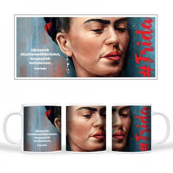 Frida Kahlo Kupa Bardak - Uğraşarak