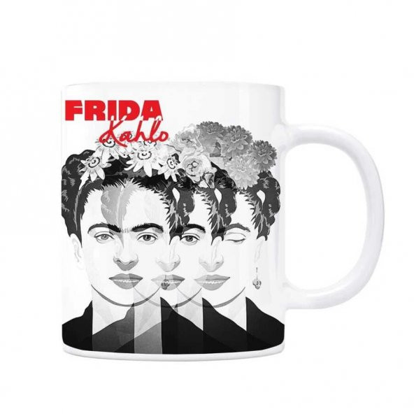 Frida Kahlo Kupa Bardak Siyah