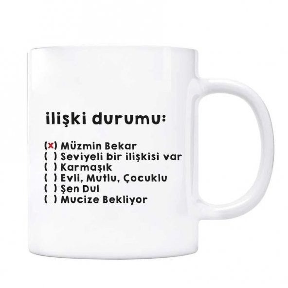 İlişki Durumu Kupa Bardak - Müzmin Bekar - 2