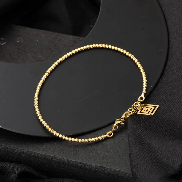 Sıralı Dizili Toplu 14 Ayar Altın Bilezik - Resim 5