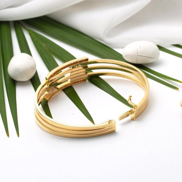 3 Sıra Kollu Altın Kaburga Bilezik - Resim 3