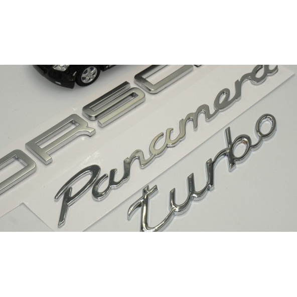 Porsche Panamera Turbo Bagaj 3M 3D ABS Yazı Logo Amblem Seti - 3