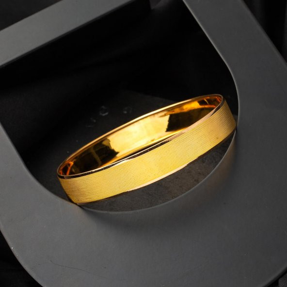 Hasır 22 Ayar Altın Düz Bilezik 13 gr. - Resim 4