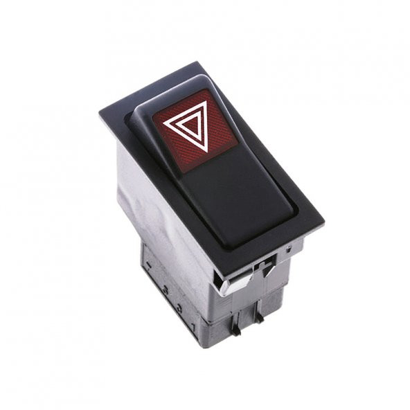 Universal Sinyal Flaşör Düğmesi Anahtarı 8 Pin Rocker Switch 3611532M1 - Ampullü 12V