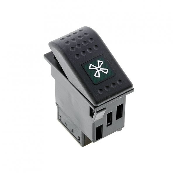 Universal Kalorifer Düğmesi Anahtarı 3 Pin Rocker Switch Buton - Ampullü 12V