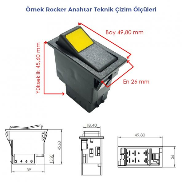 ASKAM Fargo Kabin Devirme Anahtarı - Ampullü 24V - 3