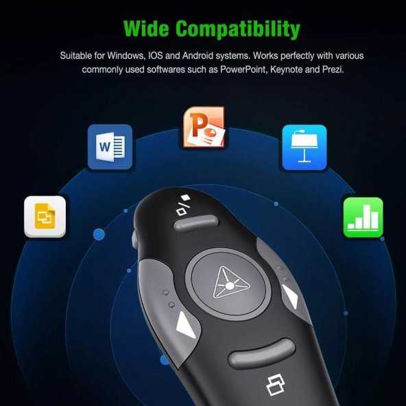 PrimeX PX-4545 Profesyonel Usb Kablosuz Projeksiyon Sunum Kumandası - 9