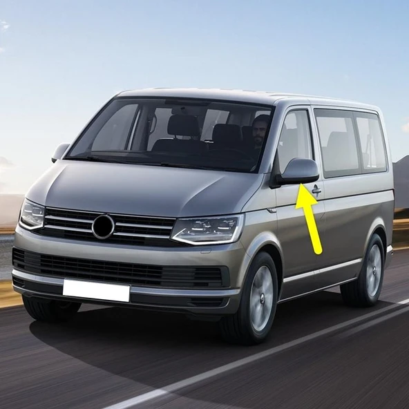 VW Transporter 2016-19 Sol Dış Dikiz Ayna Alt Kapağı Siyah 7E1857603B