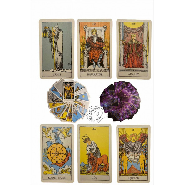 Klasik Tarot Kartları Takımı - 78 Kart ve Rehber Kitap 2022 Orijinal AHŞAP KUTUSUNDA ÖZEL - 6