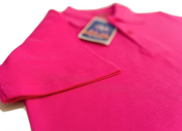 Polo Yaka Tişört Alm Kısa Kol 6-16 Yaş Çocuk Şeker Pembesi Okul Tişört/t-shirt - 3
