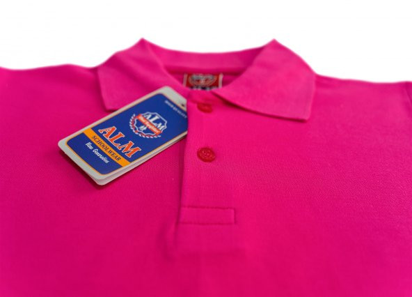 Polo Yaka Tişört Alm Kısa Kol 6-16 Yaş Çocuk Şeker Pembesi Okul Tişört/t-shirt - 4