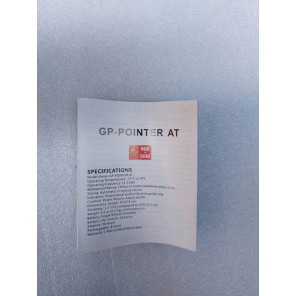 Gp-Pointer AT Metal Dedektörü 3 METRE SU GEÇİRMEZ ve 8 – 10 cm ALGILIYOR - 3