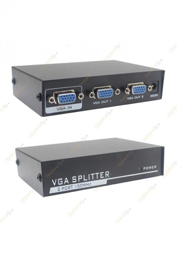 2 Port Vga Çoklayıcı Splitter 1 in 2 Out Çoklu Ekran Adaptörlü - 2