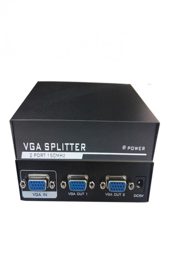 2 Port Vga Çoklayıcı Splitter 1 in 2 Out Çoklu Ekran Adaptörlü - 3