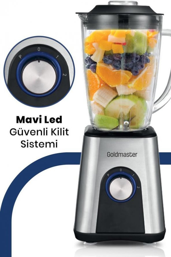 Goldmaster Gm-7254 Frape Cam Sürahi Çelik Blender Buz Kırıcı - 2