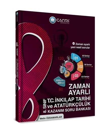 Çanta Yayınları 8.Sınıf T.C. İnkılap Tarihi ve Atatürkçülük Zaman Ayarlı Kazanım Soru Bankası ürün görseli
