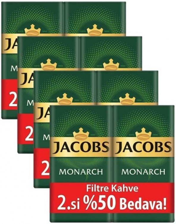 Jacobs Monarch Filtre Kahve 2 x 500 gr (4lü Set) 4 Kg