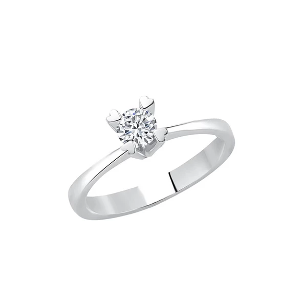 Pırlanta Kalpli Tektaş Yüzük ürün görseli