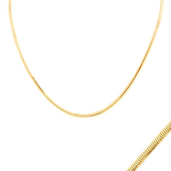 22k Altın Balık Sırtı Zincir Kolye ürün görseli