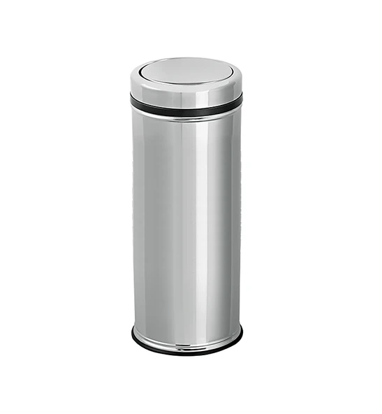 Omnisoft FLS FT498 Pratik Kapaklı Paslanmaz Çöp Kovası 20 lt