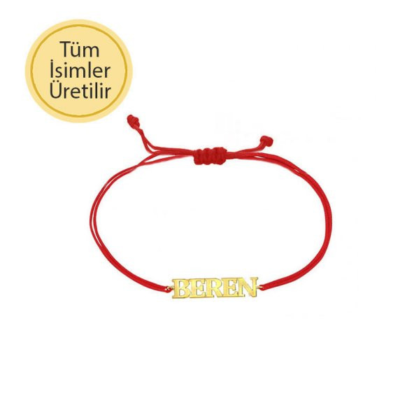 14 Ayar Altın İsimli İpli Bileklik