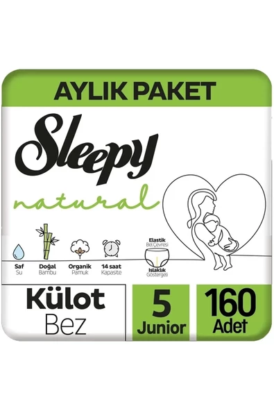 Sleepy Natural 5 Numara Junior 160'lı Külot Bez