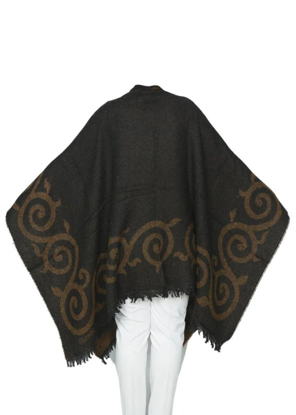 Kahve Renk Sarmaşık Model Panço - 2