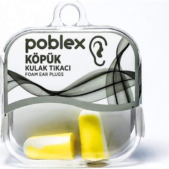 Poblex Köpük Kulak Tıkacı 1 Çift (2 Adet) Kutulu