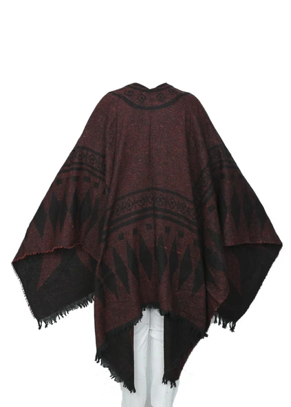 Bordo Renk Baklava Desen Panço - 11