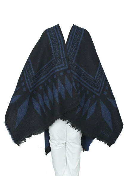 Lacivert Renk Baklava Desen Panço - 9