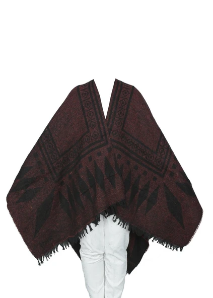 Bordo Renk Baklava Desen Panço - 10